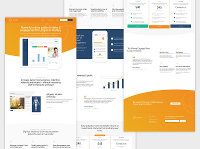 Alinea Website brand figma health hero landing page medical physical therapy webflow website