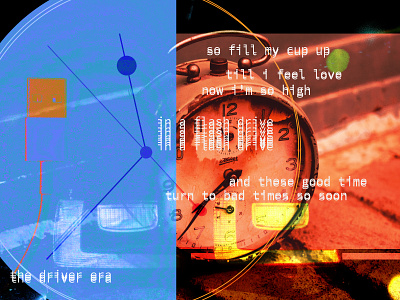 flashdrive - The Driver Era [Release Radar 2/?] clock design design challenge digital driving music music art photomanipulation photoshop thedriverera typography