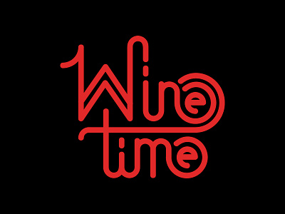 Wine Time alcohol beverage design drink logo spirits time typedesign typography wednesday wine wine branding wine label