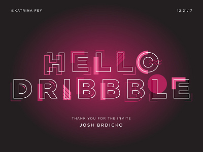 Cafe's Dribbble Debut debut first shot gotham gradient illustrator type typography