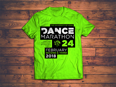 UI Dance Marathon 24 Big Event Shirt branding design merchandise non profit tshirt typography