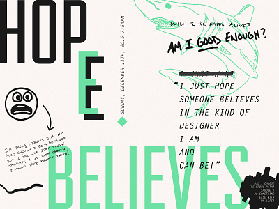 "I Just Hope..." [Journal Design Challenge 1/7] design challenge illustration journal typograpgy