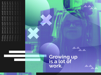 "Growing up..." [Journal Design Challenge 7/7] design challenge gradient growing up journal quote typography
