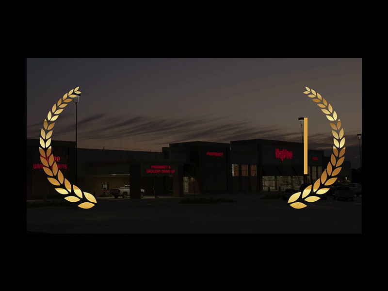 Midwest Retailer of the Year [Hy-Vee, Inc Project] award kinetictypography motion graphic ribbon typography