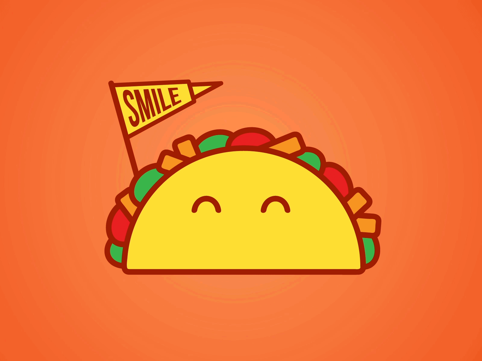 National Taco Day animation food illustration illustrations motion motiongraphics smile taco