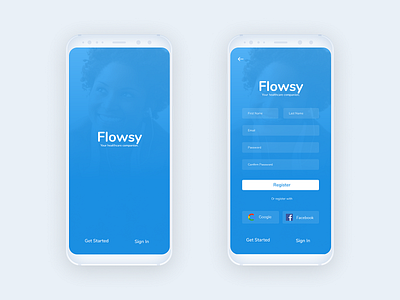 Flowsy app Signup app design mobile ui sign up uidesign visual design