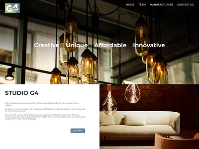 Studio G4 Website Homepage