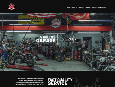A Bikers Garage Website - In Progress design thinking ui website xd