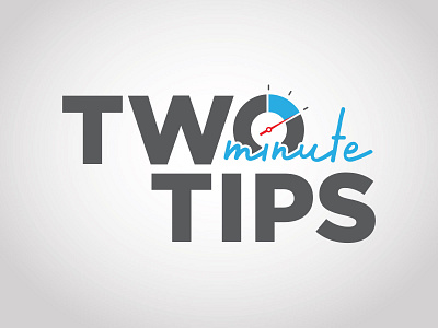 Two Minute Tips Logo handwritten logo logodesign sans serif stopwatch timer