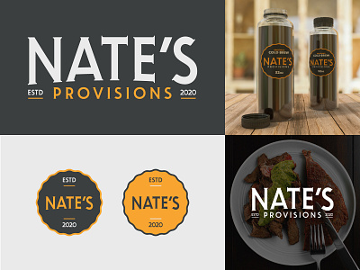 Logo Design - Nate's Provisions - Custom, Handcrafted Meal Prep badge food labels logo logotype meals