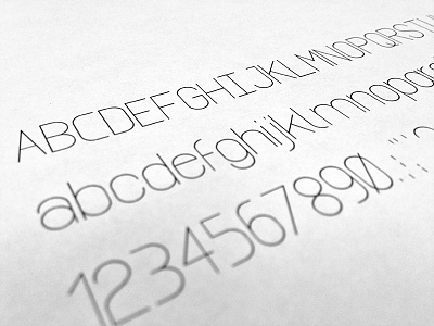 Grid Based Font custom font light thin typography
