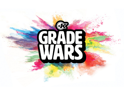Grade Wars Logo burst church color explosion kids logo saddleback
