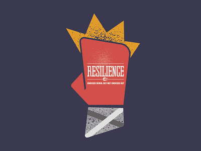 Resilience - Boing Glove Logo boxing glove logo punch resilience rise saddleback victory