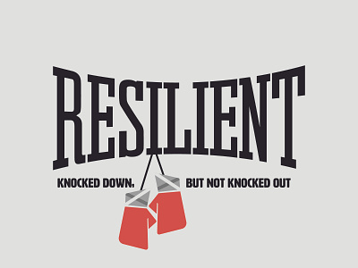Resilient Logo boxing knockout logo resilient saddleback