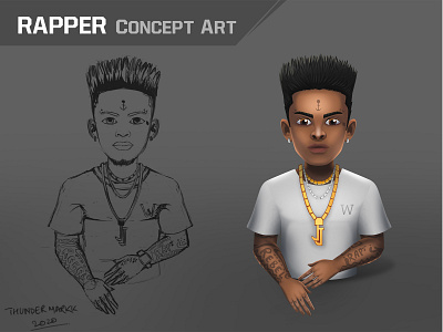 Rapper Concept character character design concept concept art digital digital paint game art photoshop