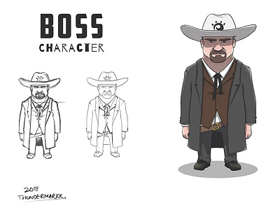 Mafia BOSS cartoon character concept photoshop
