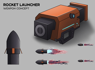 Rocket Launcher concept art digital paint game game art weapons