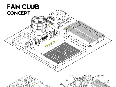 Fan Club building concept concept art digital paint environment game photoshop