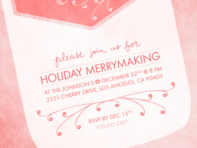 Time to Break Out the Eggnog Pt. 2 hand lettering holiday party invitation minted