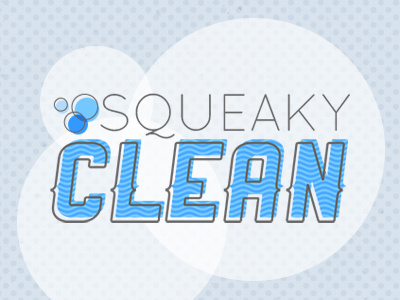 Squeaky Clean Logo cleaning product logo typography