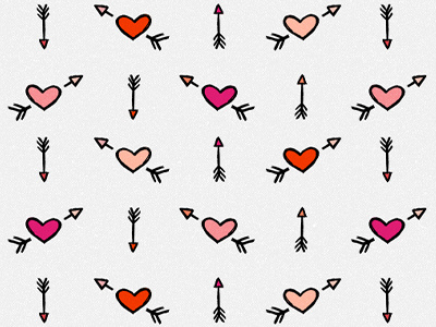 Tiling Hearts cupid hearts illustration pattern valentines