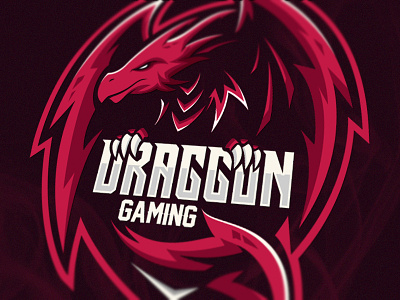 Esport Dragon Red Gaming Team design dragon dragonlogo esport esportlogo logodesign logodragon logoesport logogaming vector vectordragon