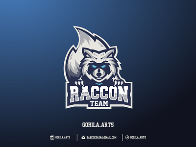 Raccon Esport Logo Gaming Dribbble