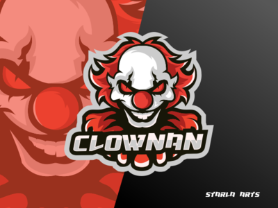 Clown Esport Logo Gaming Team clown design esport esport logo esportlogo game gaming gaminglogo illustration logo logo design logo inspiration gaming logo mascot team vector