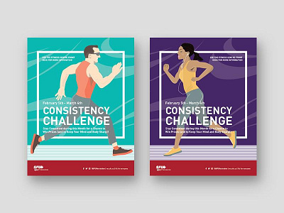 SFU Rec - Consistency Challenge Posters illustration poster promotion