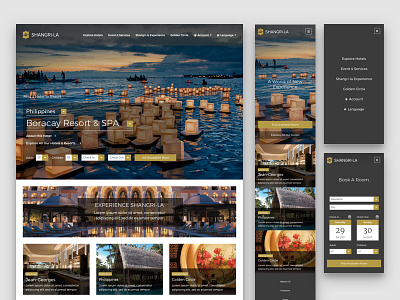 Shangri-La Hotels + Resorts - Responsive Web Redesign