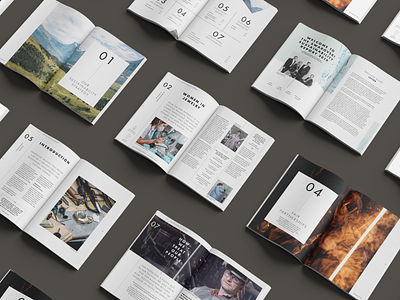 Pages data design editorial layout print report reporting sustainability
