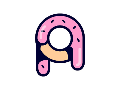 Donut worry, be happy. design donut flat icon illustration vector