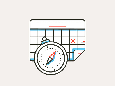 Travel Date calendar compass date design icon travel vector