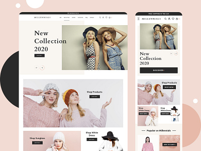 Fashion Landing Page branding cart checkout clean clothing dextop ecommerce fashion interface landing page lookbook minimal mobile modern product design shop typography ui ux webdesign