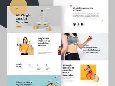 Alli - Landing Page Design branding clean ui ux web website weight loss