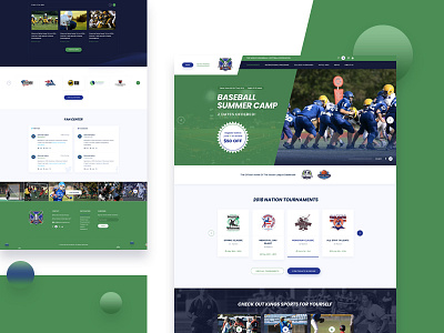 Baseball & Softball Web Landing Page design. baseball clean color design responsive shop softball ui ux web website