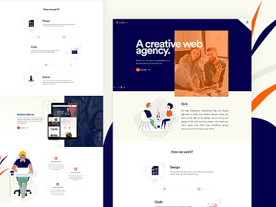 Agency Website Design Exploration agency clean corporate design icon illustration typography ui ux web website