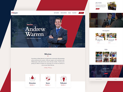 Landing page - (For politicians) clean design experience minimal politician typography ui ux web website