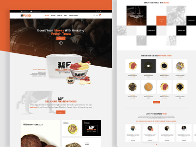 Landing Page for Muscle Protein Meals clean creative design delicious food design ecommerce food healthy musclelicious protein ui ux web website