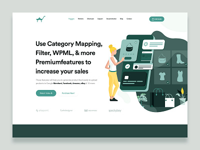 Creative Product Landing Page Header