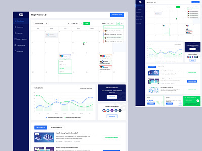 Social Booster - Social Automation Dashboard automation blog share calender deshboard design experience post early re schdule save time schedule social sharing ui ux