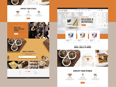 Landing page - Musclelecious Food bodybuilder clean colorful delivery food healthyfood interface landing page musclelecious food musclelecious food product sopify ui ux