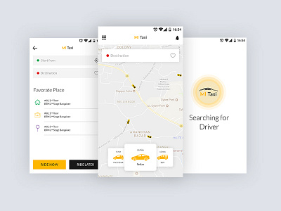 Online Taxi App android app app ui design mobile app design search page ui simple ui taxi app