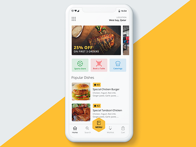 Restaurant Mobile App android app daily ui dashboard ui design app food ordering ios app restaurant ui ux