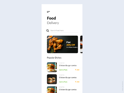 Food Ordering App android app colorscheme daily ui dashboard ui font food app food order ios restaurant app search slider design