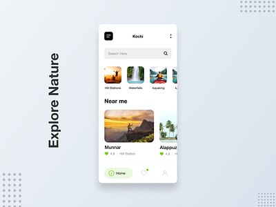 Exploration App android app dashboard explore nature ios app icon iphone app design mobile app design travel app uidesign uiux ux design