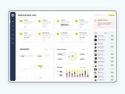 Finance Dashboard UI (Light Scheme)