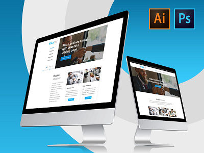 Corporate Website Design (UI/UX) business corporate design landing photoshop psd responsive template theme ui design web wordpress