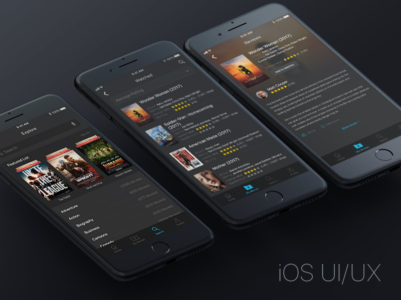 iOS UI/UX Design For Movie Review App by Syed Abu Sayeed ...