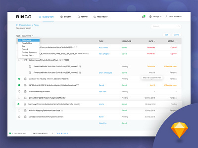 CRM Data Table UI/UX adobe clean cmms crm dashboard modern sketch table ui ux white xd